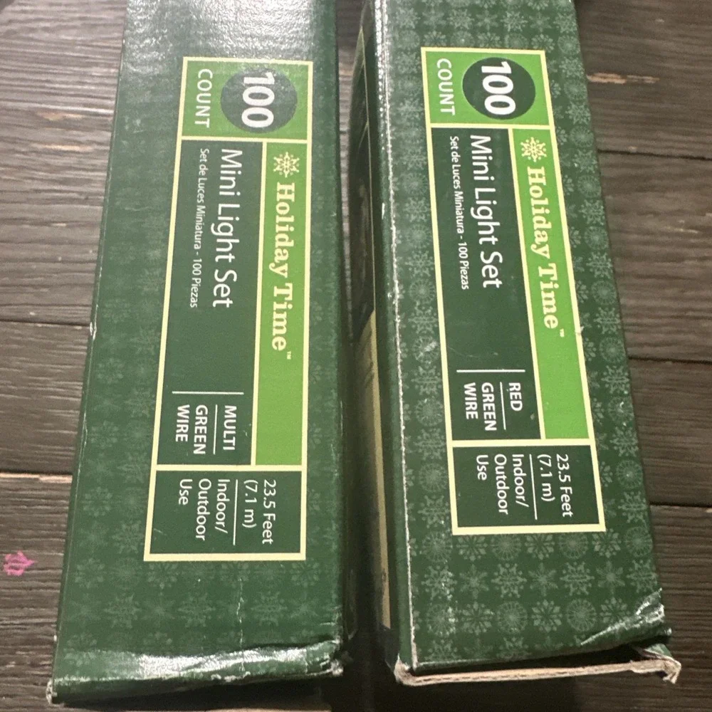 Holiday Time Multi Col& RED Mini Light SET‎ 23.5'  100 COUNT Each (2 Boxes) NIB